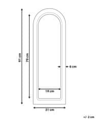 Beliani Zrcadlo 91 Bílá SARRY