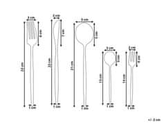 Beliani Sada příborů 30 kusů stříbrná RIGATONI