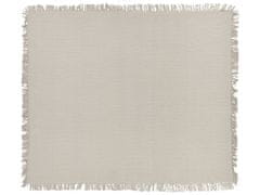 Beliani Bavlněná přikrývka 220 x 240 cm šedá YERBENT