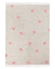 Beliani Dětský bavlněný koberec 140 x 200 cm béžový/růžový DARDERE