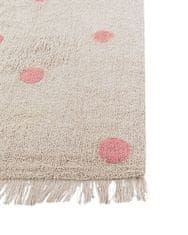Beliani Dětský bavlněný koberec 140 x 200 cm béžový/růžový DARDERE