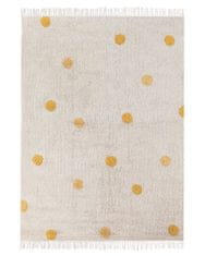 Beliani Dětský bavlněný koberec 140 x 200 cm béžový/žlutý DARDERE