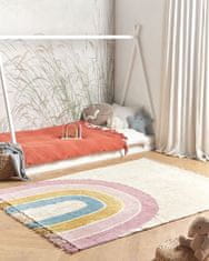 Beliani Dětský bavlněný koberec 140 x 200 cm béžový/vícebarevný TATARLI