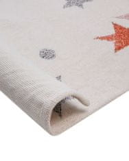 Beliani Dětský bavlněný koberec 140 x 200 cm bílý ALPOUD
