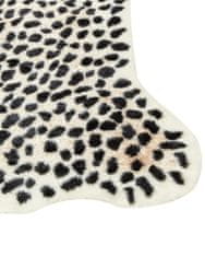 Beliani Koberec s potiskem geparda z umělé kožešiny 150 x 200 cm béžová a černá OSSA