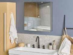 Beliani Koupelnová zrcadlová skříňka 60 x 60 cm černá NAVARRA