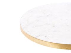 Beliani Otočný mramorový stojan na dorty bílý ASTROS