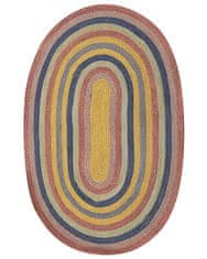 Beliani Oválný jutový koberec 70 x 100 cm cm vícebarevný PEREWI