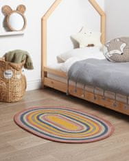 Beliani Oválný jutový koberec 70 x 100 cm cm vícebarevný PEREWI