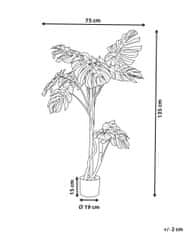 Beliani Umělá rostlina v květináči 135 cm MONSTERA PLANT