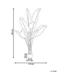 Beliani Umělá rostlina v květináči 187 cm BANANA TREE