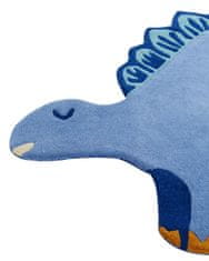 Beliani Vlněný dětský koberec dinosaurus 100 x 160 cm modrý TREX