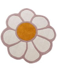 Beliani Vlněný dětský koberec květina 120 cm vícebarevný THUMBELINA