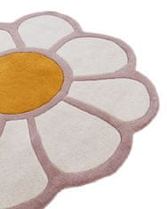Beliani Vlněný dětský koberec květina 120 cm vícebarevný THUMBELINA