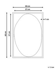 Beliani Zrcadlo 60 cm Černá NIBELLE