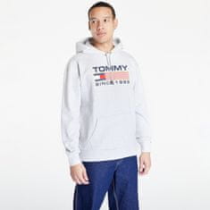 Tommy Hilfiger Mikina Tommy Jeans Reg Athletic Log Hoodie Grey M M Šedá