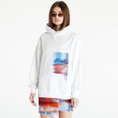 Calvin Klein Mikina Jeans Motion Floral Aw Hoodie White L Bílá