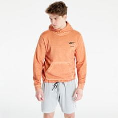 Reebok Mikina Basketball Bi-Dye Hoodie Burgundy Orange M M Oranžová