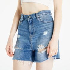 Calvin Klein Šortky Jeans Mom Shorts Denim Medium 29 Modrá