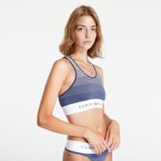 Tommy Hilfiger Podprsenka Seamless Unlined Bralette Seamless Stripe Twilight Indigo XS XS Modrá