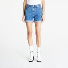 Calvin Klein Šortky Jeans Mom Short Denim Medium 27 Modrá