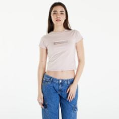 Calvin Klein Tričko Jeans Diffused Box Fitted Short Sleeve Tee Sepia Rose XL Růžová
