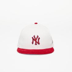 New Era Kšiltovka New York Yankees Cord 59FIFTY Fitted Cap Off White/ Red 7 3/8 Béžová