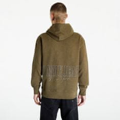 Tommy Hilfiger Mikina Tommy Jeans Relaxed Tonal Badge Hoodie Drab Olive Green XL Zelená