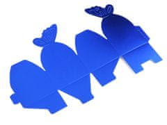 Kraftika 2ks 4 modrá dárková krabička motýl perleťová