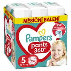 Pampers Activ Baby-Dry Pants Kalhotky plenkové jednorázové 5 (12-17 kg) 152 ks - MĚSÍČNÍ ZÁSOBA