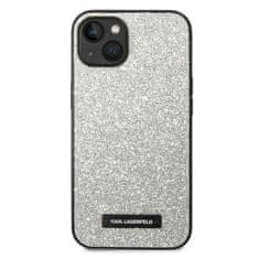 Karl Lagerfeld KLHCP14MG2ELS hard silikonové pouzdro iPhone 14 PLUS 6.7" silver Glitter Plaque Logo