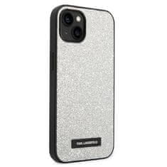 Karl Lagerfeld KLHCP14MG2ELS hard silikonové pouzdro iPhone 14 PLUS 6.7" silver Glitter Plaque Logo