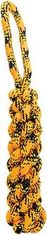 HipHop Dog Bavlněný uzlovaný pešek HipHop ROPE 33 cm, neon oranžová, černá, žlutá