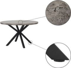 KONDELA Jedálenský stůl, betón / čierna, MEDOR