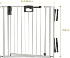 Geuther Zábrana do dveří Easylock Plus 84.5 - 92.5 cm, kovová, white