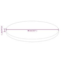 Vidaxl Kulatá stolní deska tmavě hnědá Ø80x1,5 cm ošetřený masivní dub