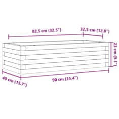 Vidaxl Zahradní truhlík 90 x 40 x 23 cm masivní dřevo douglasky