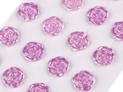 Kraftika 1karta fialová lila samolepicí růže na lepicím proužku 11
