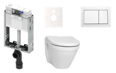 Tece  Cenově zvýhodněný závěsný WC set k zazdění + WC Vitra S50 - KMPLS50T