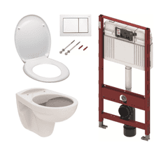 Tece  Cenově zvýhodněný závěsný WC set do lehkých stěn / předstěnová montáž+ WC S-Line S-line Pro - KMPLSIKOTS