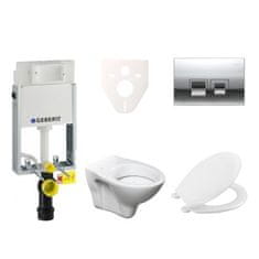 S-Line  Cenově zvýhodněný závěsný WC set Geberit k zazdění + WC Pro - 110.100.00.1NR5