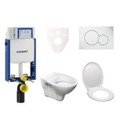 S-Line  Cenově zvýhodněný závěsný WC set Geberit k zazdění + WC Pro - 110.302.00.5ND1