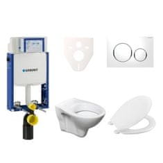 S-Line  Cenově zvýhodněný závěsný WC set Geberit k zazdění + WC Pro - 110.302.00.5NR4