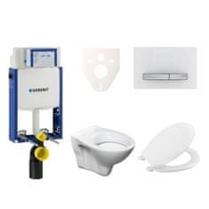 S-Line  Cenově zvýhodněný závěsný WC set Geberit k zazdění + WC Pro - 110.302.00.5NR8