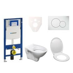 S-Line  Cenově zvýhodněný závěsný WC set Geberit do lehkých stěn / předstěnová montáž+ WC Pro - 111.300.00.5ND1