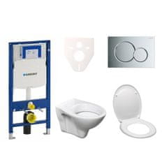 S-Line  Cenově zvýhodněný závěsný WC set Geberit do lehkých stěn / předstěnová montáž+ WC Pro - 111.300.00.5ND2