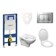 S-Line  Cenově zvýhodněný závěsný WC set Geberit do lehkých stěn / předstěnová montáž+ WC Pro - 111.300.00.5ND7