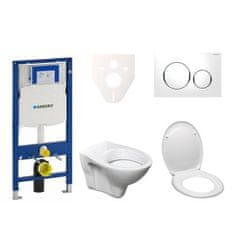 S-Line  Cenově zvýhodněný závěsný WC set Geberit do lehkých stěn / předstěnová montáž+ WC Pro - 111.300.00.5ND4