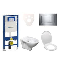 S-Line  Cenově zvýhodněný závěsný WC set Geberit do lehkých stěn / předstěnová montáž+ WC Pro - 111.300.00.5ND6