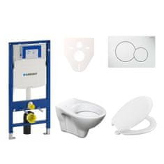 S-Line  Cenově zvýhodněný závěsný WC set Geberit do lehkých stěn / předstěnová montáž+ WC Pro - 111.300.00.5NR1